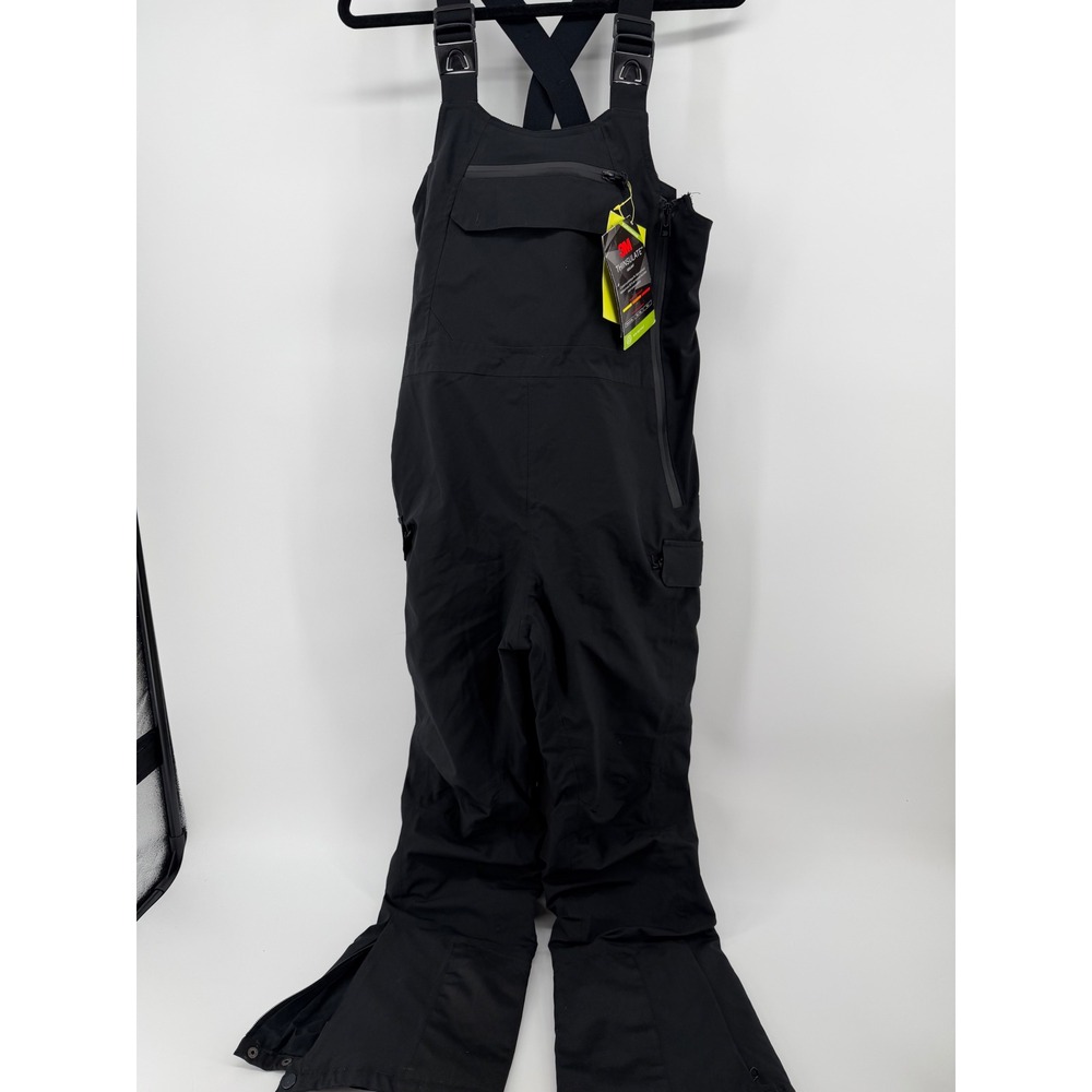 All in Motion Mens Snow Bibs Size M Black 3M Thinsulate Waterproof Ski Pants NWT